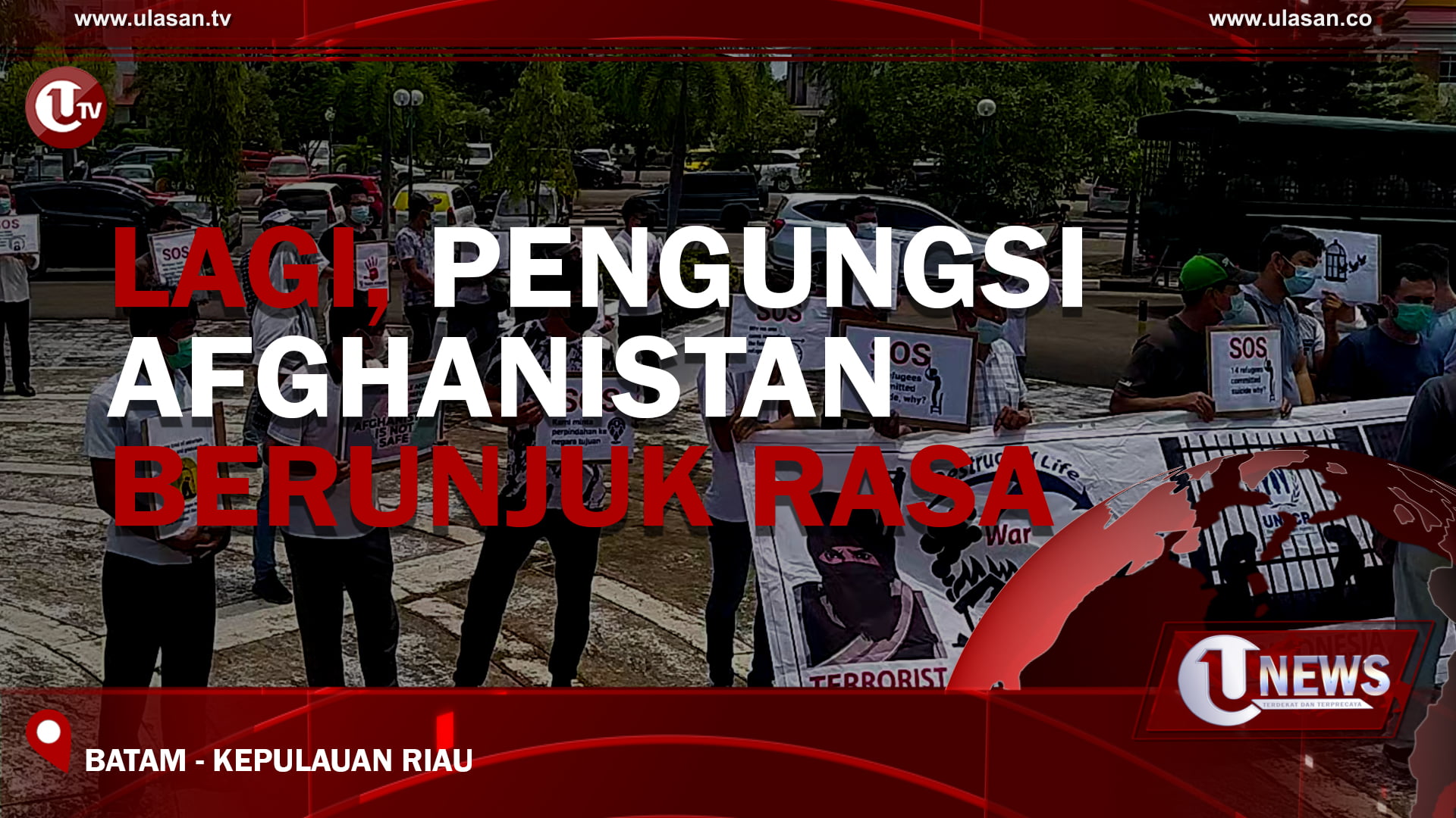 [Video] Lagi, Pengungsi Afghanistan Berunjuk Rasa