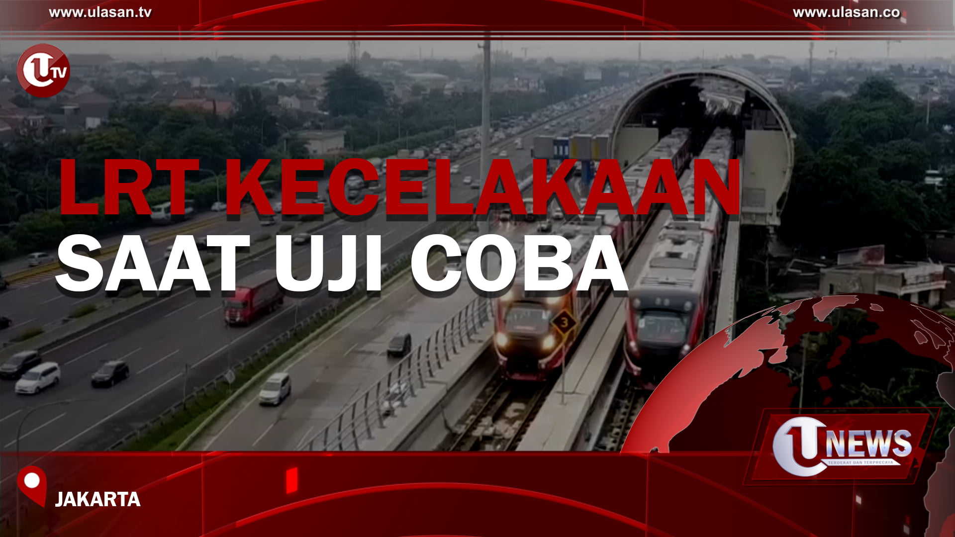 [Video] LRT Kecelakaan Saat Uji Coba