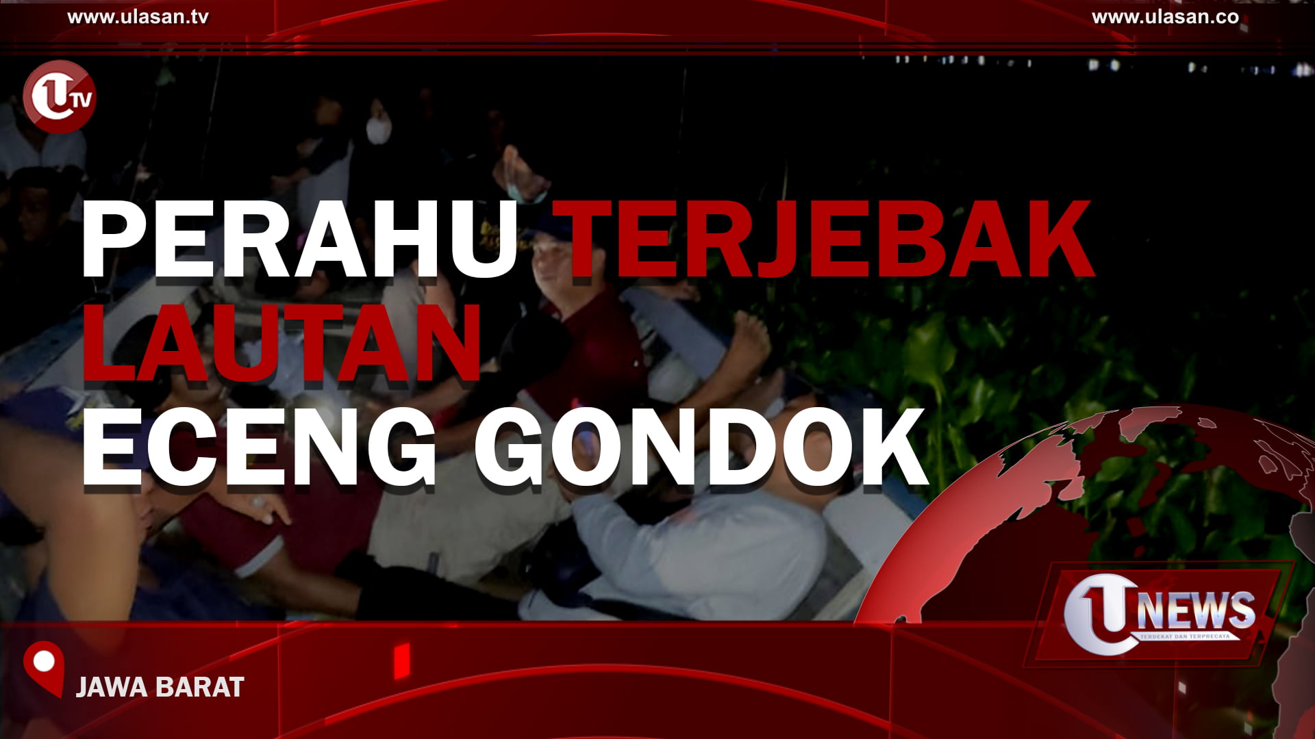 [Video] Perahu Terjebak Lautan Eceng Gondok