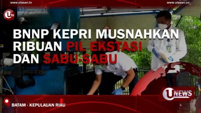 [Video] BNNP Kepri Musnahkan Ribuan Pil Ekstasi Dan Sabu-Sabu