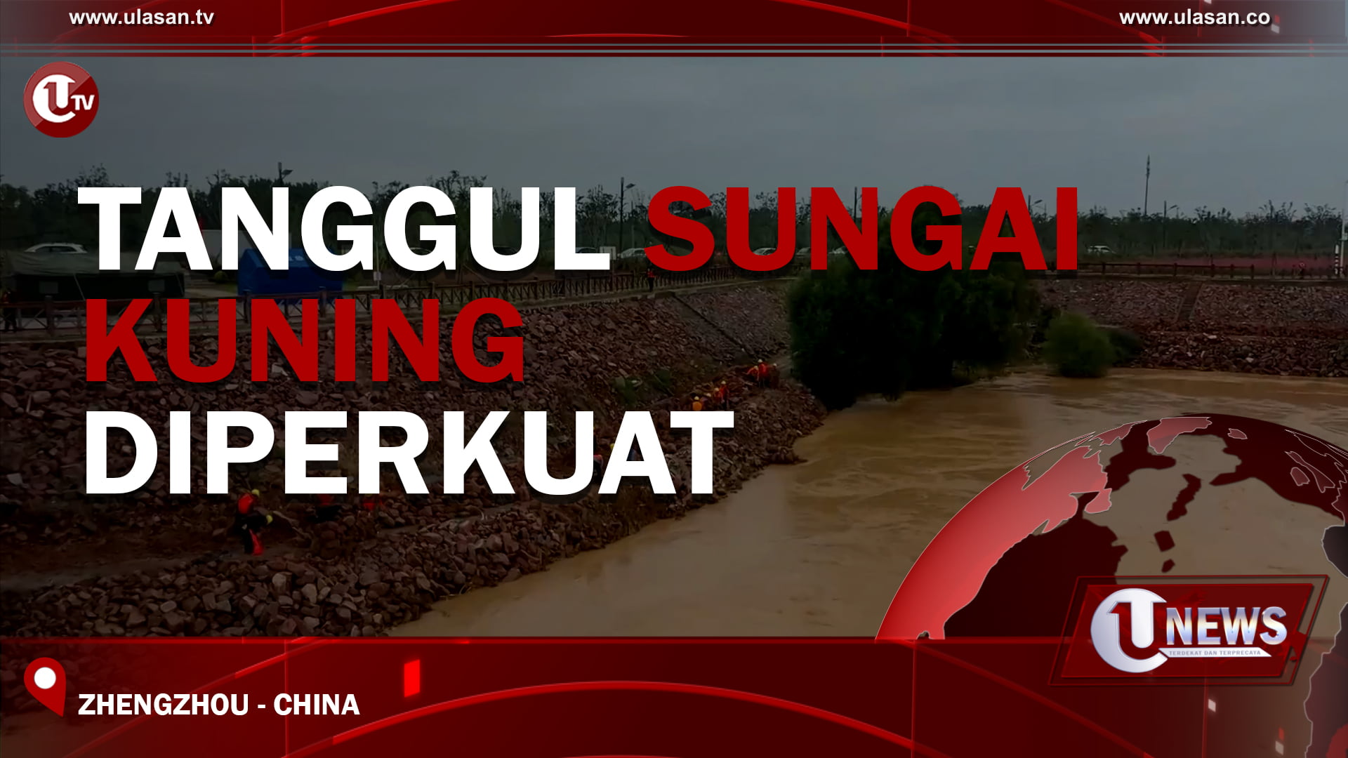 [Video] Tanggul Sungai Kuning Diperkuat