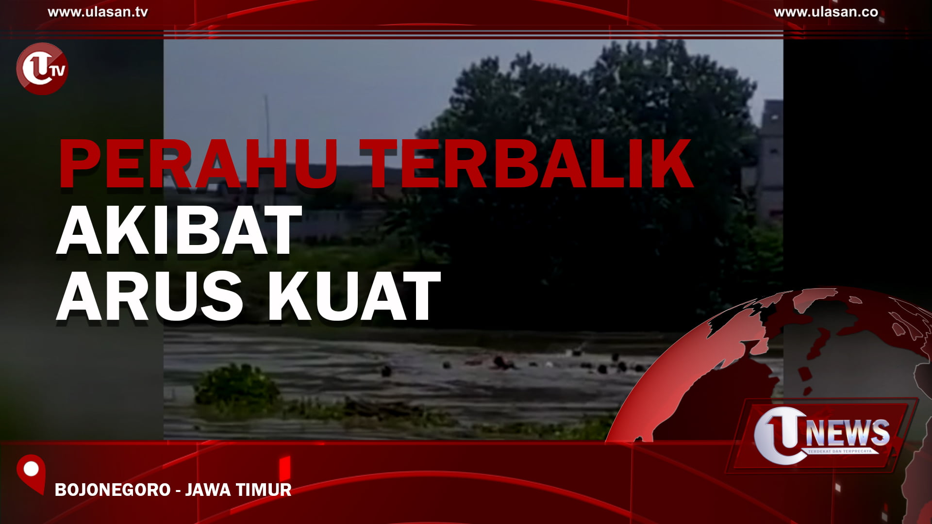 [Video] Perahu Terbalik Akibat Arus Kuat