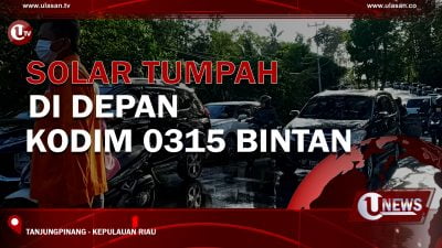[Video] Solar Tumpah di Depan KODIM 0315 BINTAN
