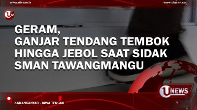[Video] Geram, Ganjar Tendang Tembok Palsu di SMA Tawangmangu