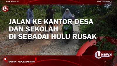 [Video] Jalan ke Kantor Desa dan Sekolah di Sebadai Hulu Rusak