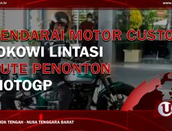 [Video] Kendarai Motor Custom, Jokowi Lintasi Rute Penonton Motogp