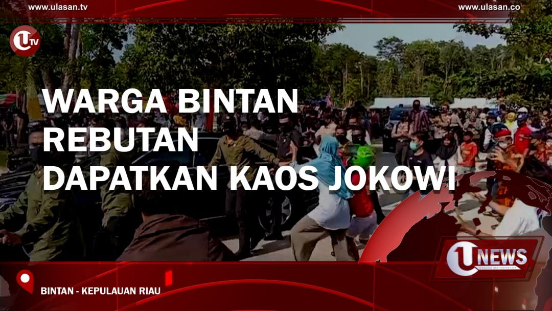 Warga Bintan Rebutan Dapatkan Kaos Jokowi