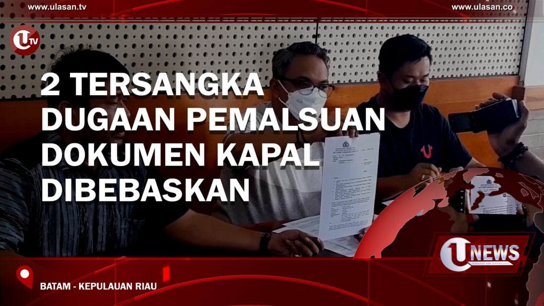 2 Tersangka Dugaan Pemalsuan Dokumen Kapal Dibebaskan