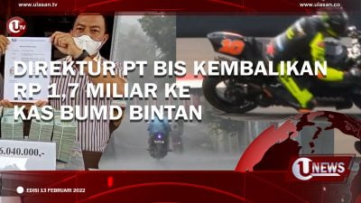 [U-NEWS] Direktur PT BIS Kembalikan Rp 1,7 Miliar ke Kas BUMD Bintan