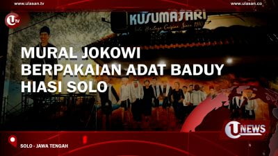 [Video] Mural Jokowi Berpakaian Adat Baduy Hiasi Solo