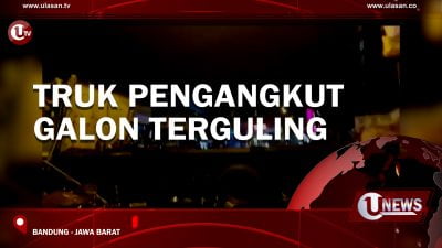 [Video] Truk Pengangkut Galon Terguling