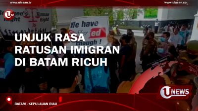 [Video] Unjuk Rasa Ratusan Imigran di Batam Ricuh