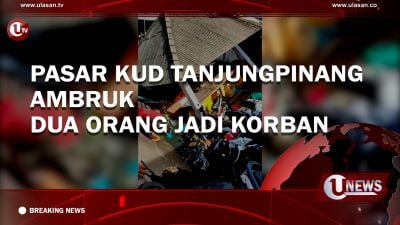 [BREAKING NEWS] Pasar KUD Tanjungpinang Ambruk, Dua Orang Jadi Korban