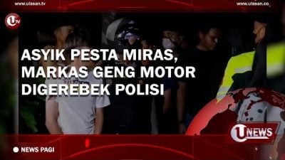 [Video] Asyik Pesta Miras, Markas Geng Motor Digerebek Polisi