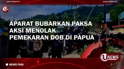 [Video] Aparat Bubarkan Paksa Aksi Menolak Pemekaran DOB di Papua