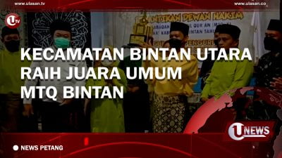[Video] Kecamatan Bintan Utara Raih Juara Umum MTQ Bintan