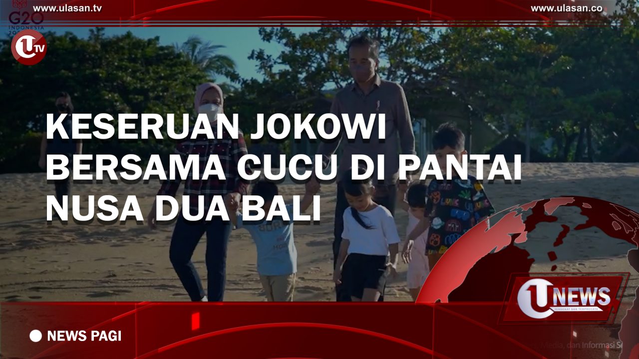 [Video] Keseruan Jokowi Bersama Cucu di Pantai Nusa Dua Bali