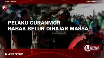 [Video] Pelaku Curanmor Babak Belur Dihajar Massa