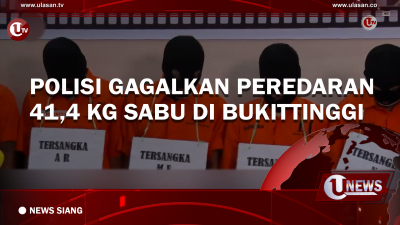 [Video] Polisi Gagalkan Peredaran 41,4 Kg Sabu di Bukittinggi
