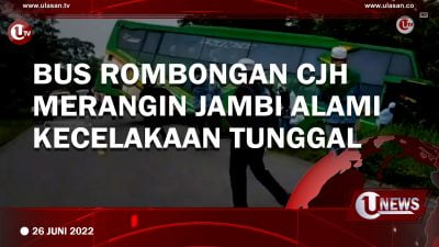 [Video] Bus Rombongan CJH Merangin Jambi Alami Kecelakaan Tunggal