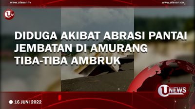 [Video]Diduga Akibat Abrasi Pantai, Jembatan Tiba-Tiba Ambruk