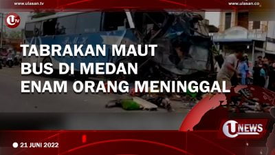 [Video]Tabrakan Maut Bus Di Medan, Enam Orang Meninggal