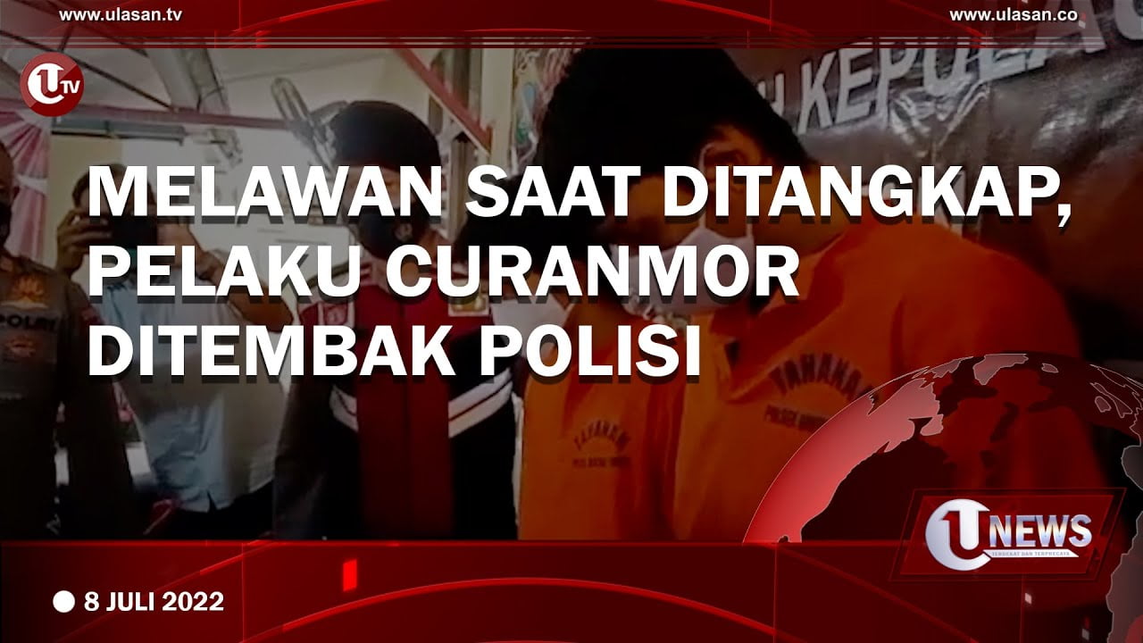 [Video] Melawan Saat Ditangkap, Pelaku Curanmor Ditembak Polisi