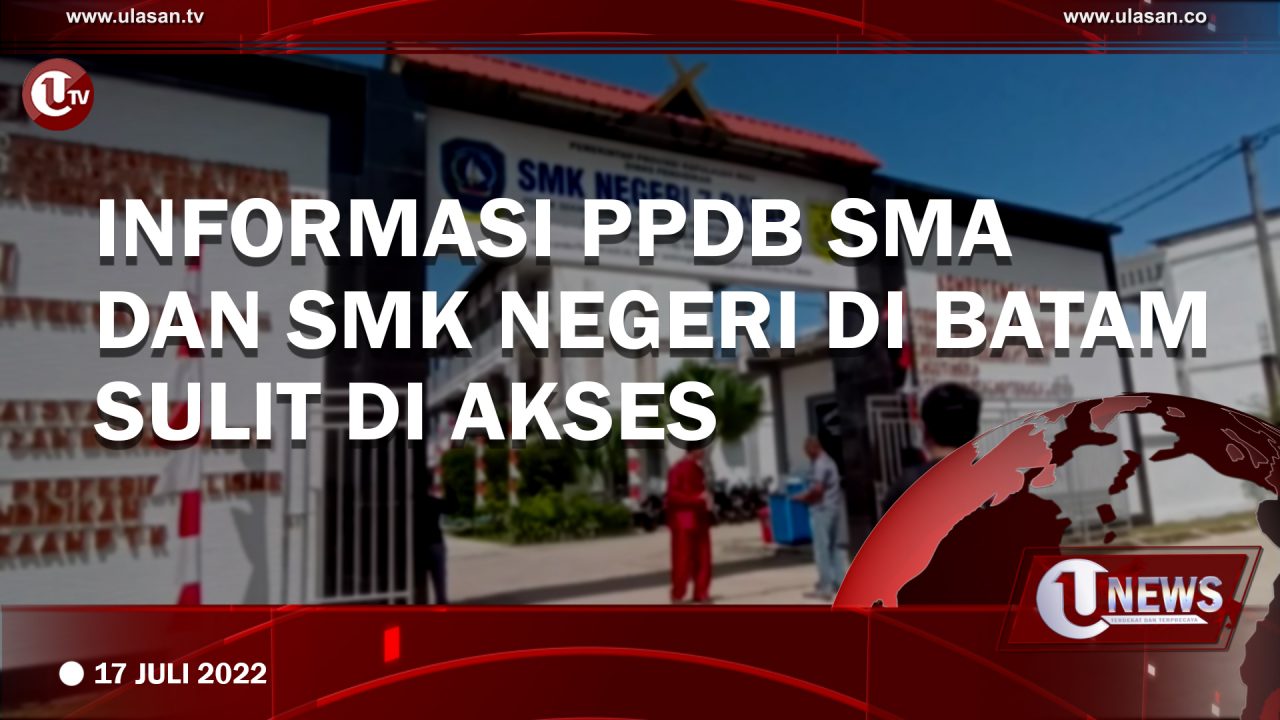 Informasi PPDB SMA Dan SMK Negeri di Batam Sulit di Akses