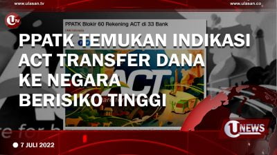 [Video]  PPATK Temukan Indikasi ACT Transfer Dana Ke Negara Berisiko Tinggi