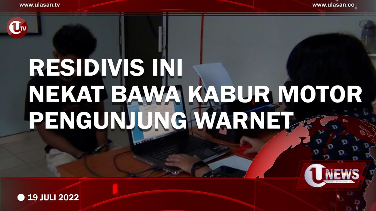 Residivis ini Nekat Bawa Kabur Motor Pengunjung Warnet