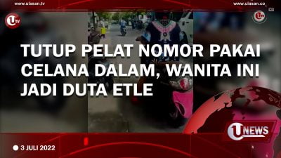 [Video]Viral! Emak-Emak Tutup Pelat Nomor Dengan Celana Dalam