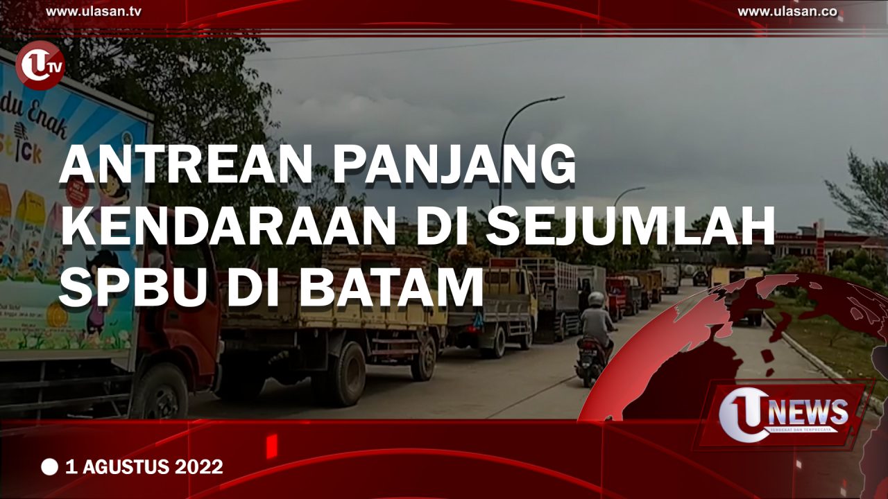 Antrean Panjang Kendaraan di Sejumlah SPBU di Batam