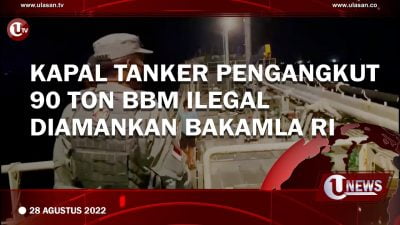 [Video] Kapal Tanker Pengangkut 90 Ton BBM Ilegal Diamakan Bakamla RI