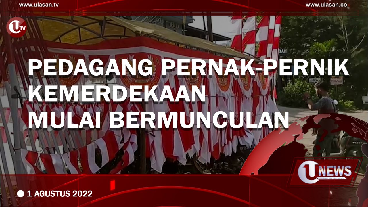 Pedagang Pernak-Pernik Kemerdekaan Mulai Bermunculan