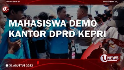 [Video] Tolak Kenaikan BBM, Mahasiswa Demo di Depan DPRD Kepri