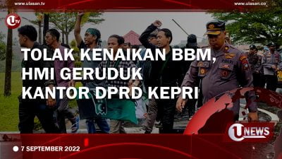 [Video] Tolak Kenaikan BBM, HMI Geruduk Kantor DPRD Kepri