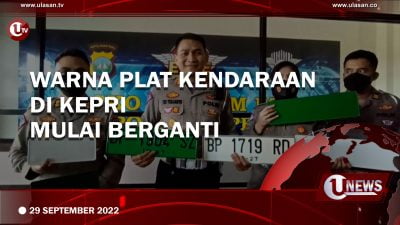 [Video] Warna Plat Kendaraan di Kepri Mulai Berganti