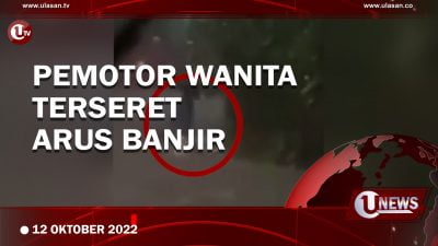 [Video] Pemotor Wanita Jatuh di Gorong-Gorong Belum Ditemukan