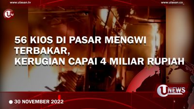 [Video] 56 Kios di Pasar Mengwi Ludes Terbakar