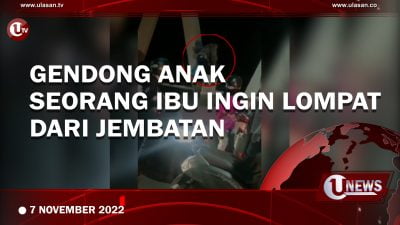 [Video] Gendong Anak, Seorang Ibu ingin Lompat dari Jembatan