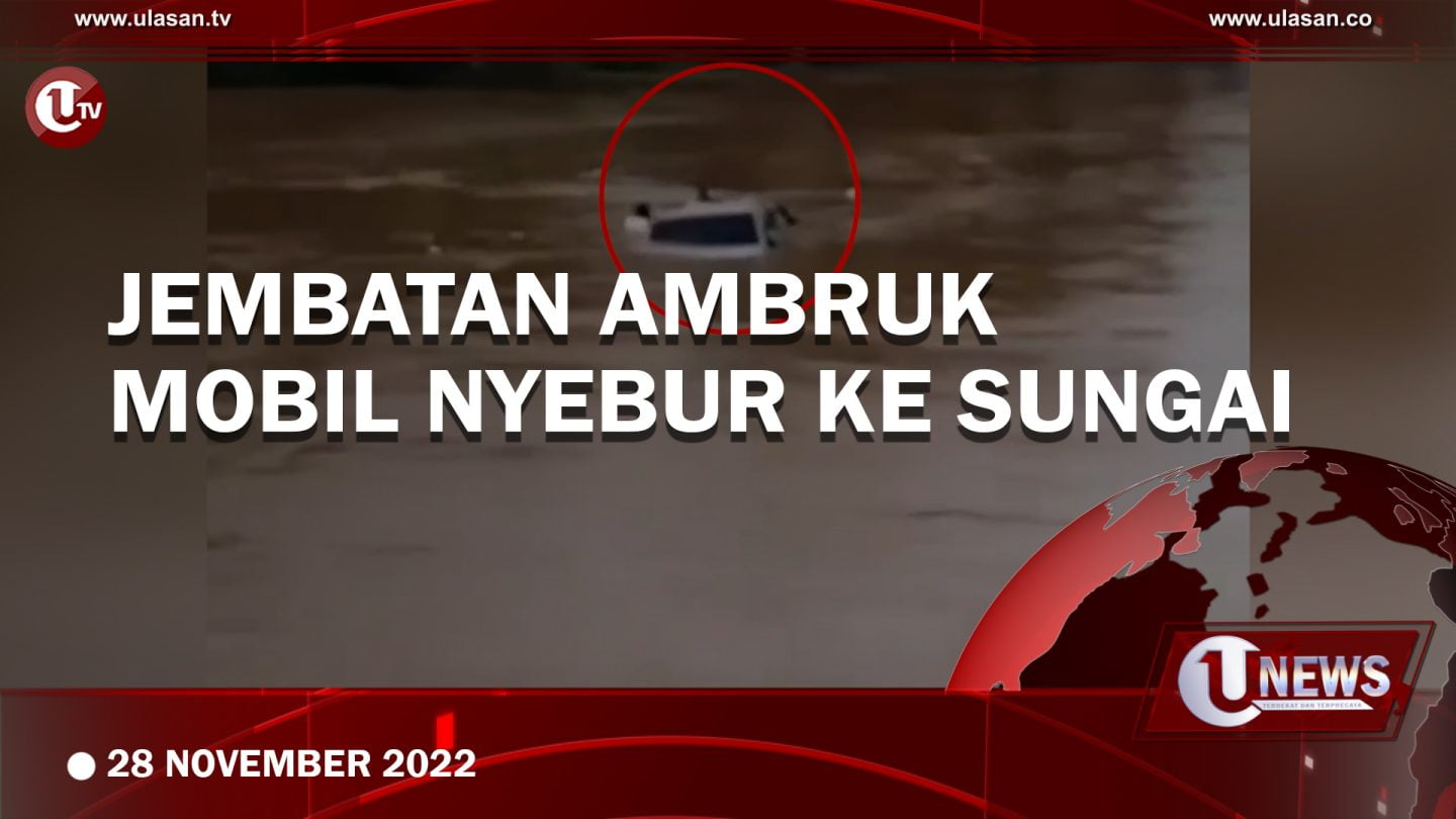 [Video] Jembatan Ambruk, Mobil Nyebur ke Sungai