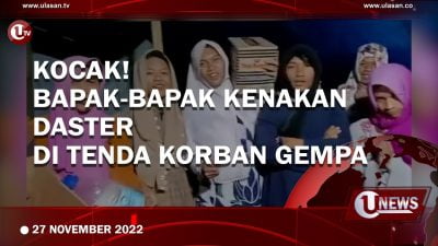 AKSI KOCAK BAPAK-BAPAK KENAKAN DASTER DAN JILBAB