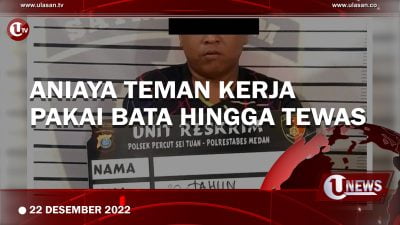 [Video] Aniaya Teman Kerja Pakai Bata Hingga Tewas