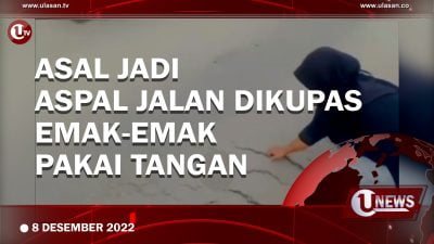 [Video] Dikerjakan Asal-Asalan, Emak-Emak Kupas Aspal Jalan Pakai Tangan
