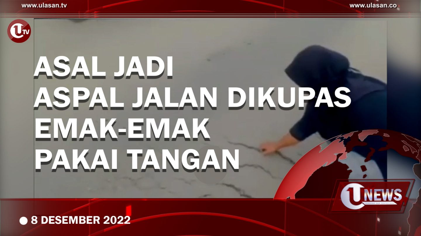 [Video] Dikerjakan Asal-Asalan, Emak-Emak Kupas Aspal Jalan Pakai Tangan