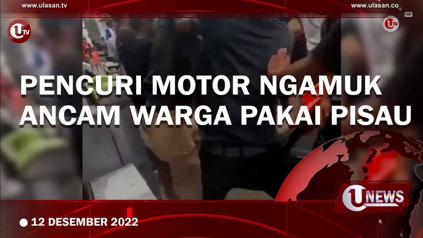 [Video] Pencuri Motor Ngamuk Ancam Warga Pakai Pisau
