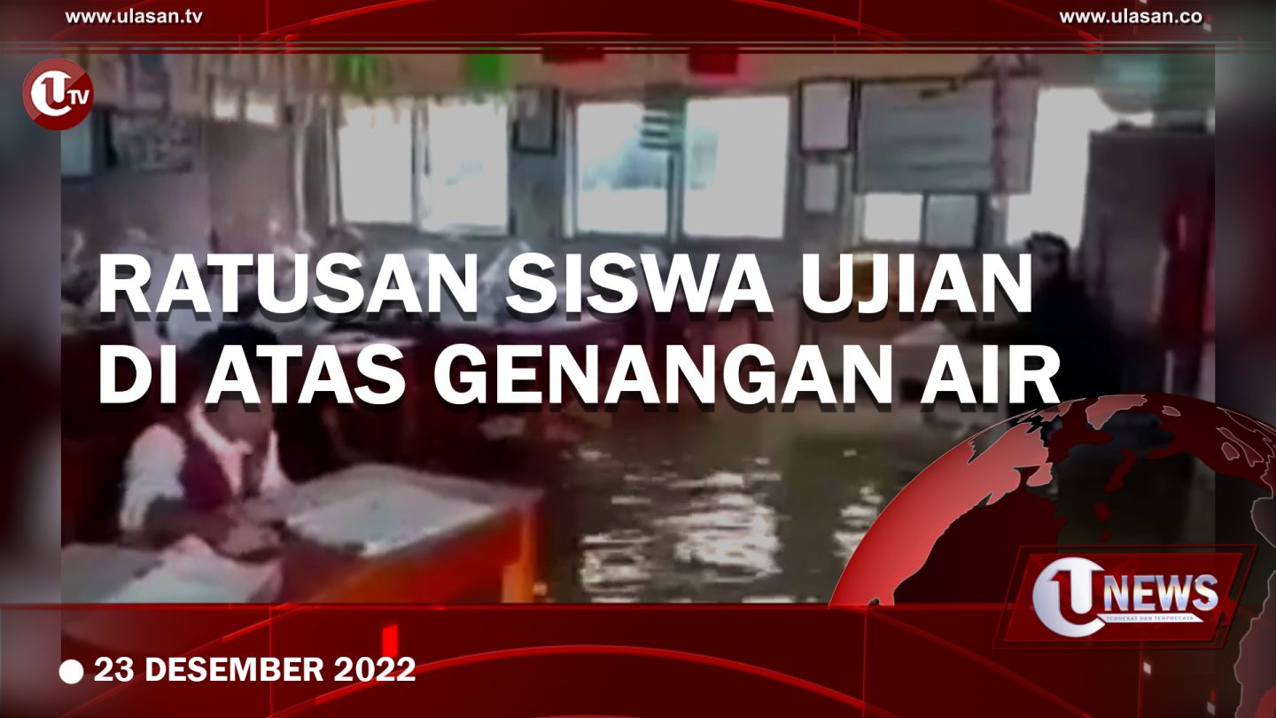 [Video] Ratusan Siswa SD di Indramayu Ujian Ditengah Banjir