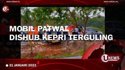 [Video] Mobil Patwal DISHUB Kepri Terguling