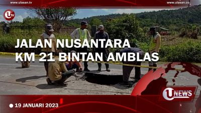[Video] Jalan Nusantara Km 21 Bintan Amblas