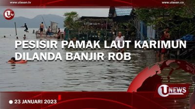 [Video] Puluhan Rumah di Pesisir Pamak Laut Karimun Terendam Banjir Rob
